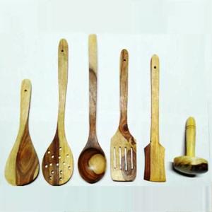 Ensemble d'ustensiles de cuisine en bois Cuillères en bois SERVEUR À SALADE EN BOIS LOT DE 2 ARTICLES DE CUISINE UNIQUES FAITS À LA MAIN - Product Image 4