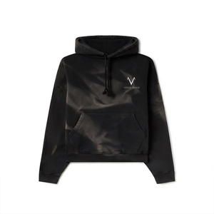 OEM personalizado de los hombres de lavado ácido francés Terry Sudadera con capucha Sun Fade Sudadera con capucha en blanco - Product Image 1