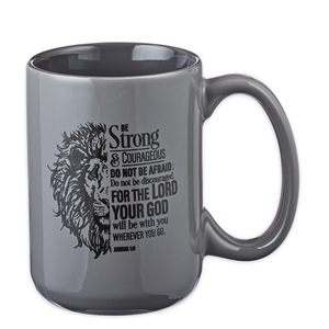 <b>Large</b> Christian Art Gifts Porcelain <b>Mug</b>-Microwave Dishwasher Safe Coffee/Tea Heart Design Brown/Black 401-500ml Back School - Product Image 1