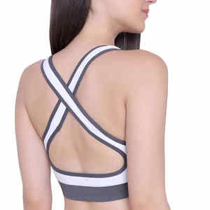 Sujetador deportivo para mujer, ropa de entrenamiento transpirable sin costuras con logotipo frontal, Fabricante Mayorista a la venta - Product Image 5