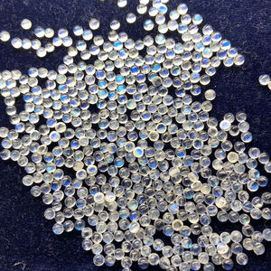 Cabujones de piedras preciosas de varios tamaños, piedra lunar de arcoíris Natural, redonda, de alta calidad, Fuego Azul, calibrados, venta al por mayor de fábrica - Product Image 2