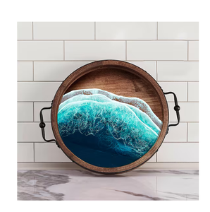 ถาดเสิร์ฟไม้และเรซินถาดเสิร์ฟแบบคลาสสิกดีไซน์เนอร์โบราณหรูหราออกแบบได้ตามต้องการ - Product Image 6