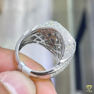 Men's <b>Iced</b> Out Baguette Lab Grown Hip Hop , Custom Made VVS Lab Grown Engagement <b>Ring</b>, for Him - Product Image 4
