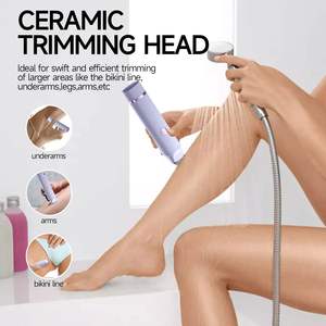 Tondeuse bikini rechargeable 2-en-1 pour femmes, rasoir électrique étanche pour le visage, les bras, les jambes - Tondeuse corporelle - Product Image 4