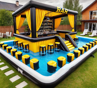 Tente de bar gonflable en PVC pour adultes avec une capacité de plus de 500 kg pour les fêtes sur la plage et l'utilisation en arrière-cour, taille et couleur personnalisables