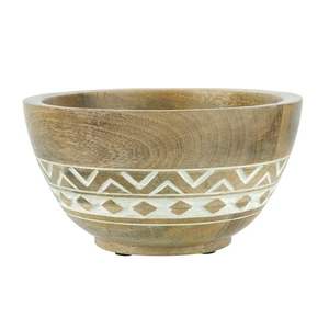 Cuencos de madera versátiles para servir, diseño tallado moderno para servir ensaladas, frutas, sopas, centro de mesa decorativo - Product Image 6