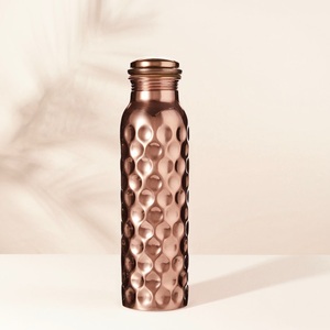 Botella de agua de cobre de alta calidad, pegatina Floral multicolor, características térmicas impresas para gimnasio, actividades al aire libre, beneficios de Metal - Product Image 6
