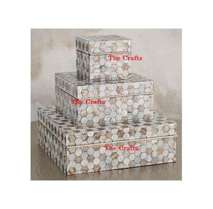 Boîte de rangement à bijoux en bois au design avantageux avec un ensemble de deux tailles différentes Décoration d'intérieur Boîte à bijoux Boîte cadeau - Product Image 6