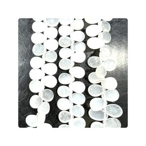 Perles de pierre de lune blanche de 7 pouces de diamètre, lisses, en forme de goutte de poire, environ. Perles de pierre de quartz de qualité supérieure de taille 5-7 mm, pierres précieuses - Product Image 4