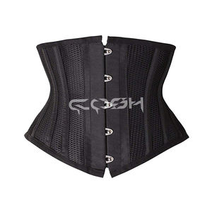 Corset amincissant en maille noire personnalisé OEM/ODM pour femmes, ajustable - Product Image 1
