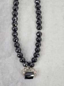 Collier de perles en moissanite noire, cadeau pour elle - Product Image 4