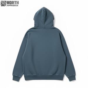 Pull à capuche surdimensionné personnalisé gris élégant pour hommes Sweat-shirt lourd pour l'hiver Caractéristique d'impression anti-rétrécissement Porter tous les jours - Product Image 1