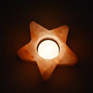 Portavelas de Sal Rosa del Himalaya, Hecho a Mano, Moderno, Resistente al Fuego, Seguro para Revestimiento de Paredes de Cocina y Uso en Villas - Product Image 3