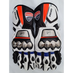 Guantes de cuero para motocicleta, guantes de piel de vaca para motocicleta Euro Racing, equipo de protección para motocross, guantes de carreras de velocidad con logotipo personalizado - Product Image 4