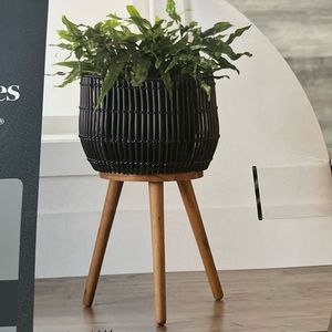 Macetas decorativas hechas a mano de hierro tejido de ratán, diseño personalizado, macetas para interiores y exteriores, macetas hechas a mano - Product Image 1