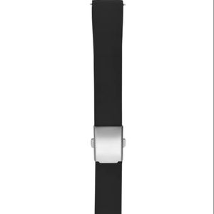 JD323 Correa de Silicona Negra Unisex de 20 mm para Reloj Inteligente, Deportiva, Elástica, Suave, Resistente al Agua, Transpirable, Ligera, Ajustable, de Acero Inoxidable - Product Image 1
