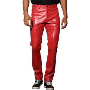 PromotionNewest Modèle Skinny Fit Pantalon en cuir véritable Tenue décontractée Respirant Pantalon en cuir personnalisé de haute qualité - Product Image 1