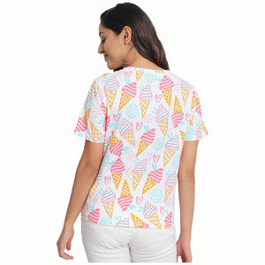 Camiseta Corta de Moda para Mujer, Sublimada, Ligera, de Poliéster, para Verano - Product Image 4