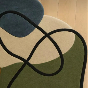 100% ขนสัตว์แบบใหม่จากนักออกแบบสมัยใหม่พรมปูพื้นแบบมีหลายสีสำหรับห้องนั่งเล่นห้องนอนสำนักงานโรงแรม - Product Image 1