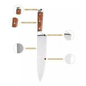 Wooden Handle Stainless Steel Chef <b>Knife</b> for Breakfast Preparation <b>Bread</b>/Cheese Cutting | Customizable Eco-Friendly Kitchen Tool - Product Image 4