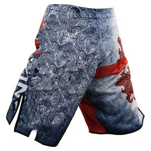 High Quality Custom Logo Printed 100% <b>Polyester</b> MMA Grappling <b>Shorts</b> for Men All Sizes Available Made Pakistan Martial Arts Wear - Product Image 6