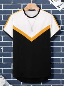 T-shirt de haute qualité 100% coton couleur personnalisée pour hommes coupe régulière t-shirt Stock en vrac vêtements t-shirt - Product Image 3