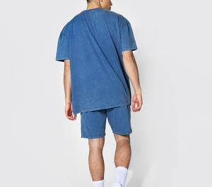 Nueva última moda para hombre, camiseta de gran tamaño con lavado ácido para exteriores para hombre, Camiseta de algodón pesado 100% con estampado gráfico personalizado para hombre - Product Image 3