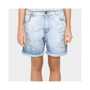 กางเกงยีนส์ขาสั้นเอวต่ำขาสั้นสำหรับผู้หญิงกางเกงยีนส์ขาสั้นเอวต่ำทรงหลวม - Product Image 6