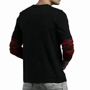 Custom Full Sleeve Men's <b>T</b>-<b>Shirt</b> with <b>Plain</b> Blank Design Long Ringer and OEM <b>Printing</b> Custom Logo Printed Training <b>T</b>-<b>Shirt</b> - Product Image 3