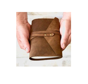 Leather <b>Book</b> Cover Wholesale Genuine Leather A5 Notebook Cover with Pen Holder for Natural <b>Color</b> Hot Sale - Product Image 1
