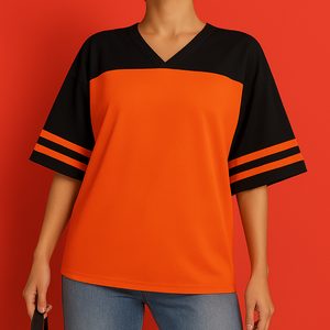 Manfinity-Jersey deportivo con estampado de letras a rayas para mujer, Jersey ajustado de manga larga con cuello redondo, dobladillo regular de secado rápido - Product Image 6