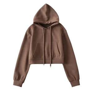 Mujer térmica cómoda suave suelta ligera algodón fitness Sudadera con capucha - Product Image 5