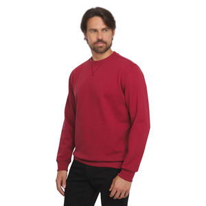 Ropa Deportiva para Exteriores, Sudadera Unisex Color Granate, Manga Larga, Secado Rápido, Ecológica, para Correr en Invierno, con Logotipo Personalizado, Cuello Redondo - Product Image 4