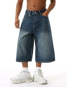 2025 hommes Baggy Jean Shorts coupe ample Denim Shorts hommes été décontracté Jorts Y2k Hip Hop court jean Streetwear vêtements - Product Image 2
