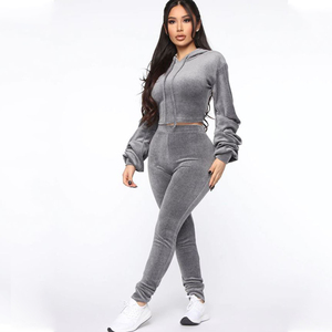 Conjunto de 2 piezas Unisex para trotar, chándales personalizados, ropa de chándal, venta al por mayor - Product Image 1