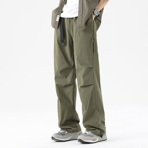 Pantalones de Vestir para Hombre, Holgados, Rectos, Formales, de Tela Gruesa, Cintura Media, Estilo Vintage, Servicio OEM - Product Image 1