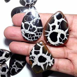 เครื่องประดับที่สวยงามทําเพชรหลวม Septarian การรักษาธรรมชาติร่วงลงอัญมณีกึ่งมีค่า Septarian ในราคาขายส่ง - Product Image 5