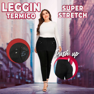 Leggings da Yoga da Donna a Vita Alta, Caldi, Felpati, Effetto Push-up con Controllo Pancia, Taglie Curvy - Product Image 4