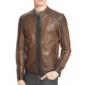 Latest Style Men's <b>Winter</b> <b>Leather</b> <b>Jacket</b> with Letter Pattern and Front Logo Best Selling Wholesale Price - Product Image 2
