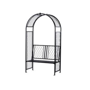 Beautiful Garden Black Powder Coated Metal Garden Arch Arbor <b>Trellis</b> for Backdrop Stand for Indoor Outdoor Wedding Lawn Decor - Product Image 5