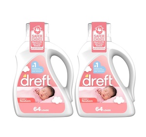 Dreft Stage 1 Détergent à lessive liquide hypoallergénique jetable pour bébé 100 onces Pack 2 Tissu naturel - Product Image 5