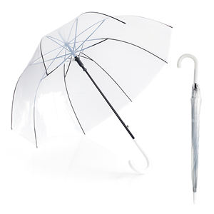 Parapluie droit classique à 8 baleines, ouverture manuelle, transparent, idéal pour les jours de pluie et les mariages/événements - Product Image 1