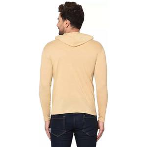 Sudadera con capucha informal ligera de algodón para hombre con cordón y sudaderas de bolsillo - Product Image 3
