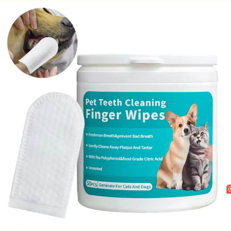 Pet Teeth Cleaning Finger Sleeve Wet