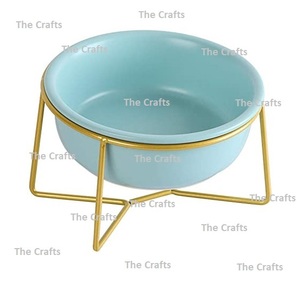 Juego de 2 Tazones Redondos para Comida de Perros en Mármol, Tazón para Comida de Gatos y Perros para Decoración de Jardín - Product Image 3