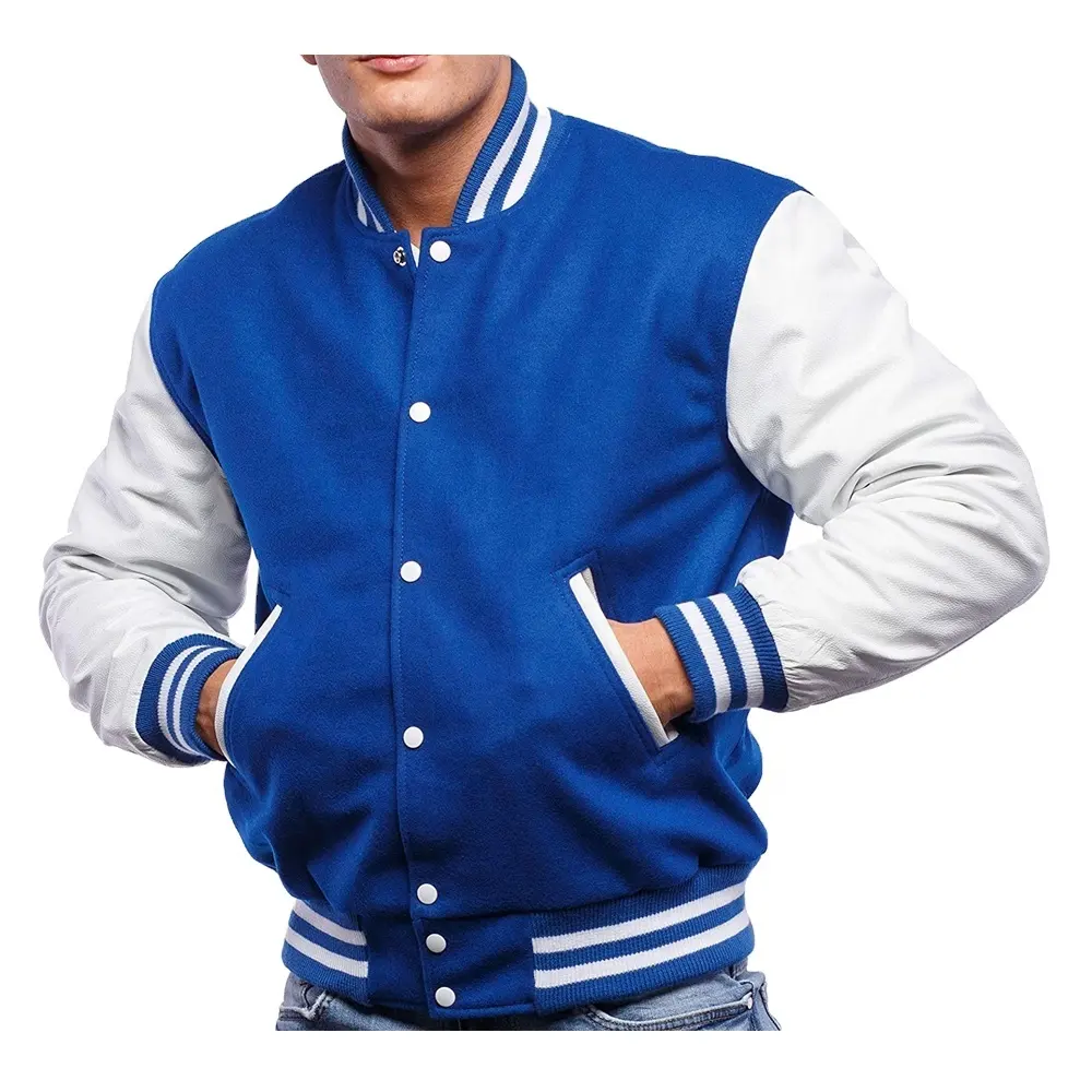 Casacos de beisebol masculinos Letterman Streetwear para homens, casacos casuais de malha de lã e chenille bordados, fabricantes OEM