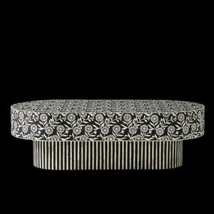 โต๊ะกาแฟดีไซน์ดอกทานตะวันพร้อมสลักกระดูกสำหรับเลี้ยงกาแฟมื้อค่ำทำจากไม้สำหรับห้องนั่งเล่นใช้รับประทานอาหาร - Product Image 4