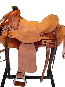 Calidad Premium 100% cuero duradero hecho a mano estilo inglés silla occidental equipo esencial de equitación para ecuestres - Product Image 4