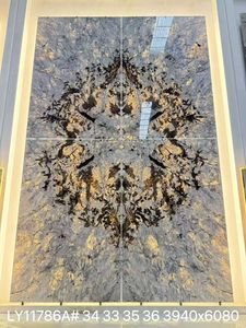Revêtement mural pour villa et hôtel, 4 dalles, design Book <span class=keywords><strong>Match</strong></span>, dalle <span class=keywords><strong>de</strong></span> quartz Pandora rétroéclairée, dalle <span class=keywords><strong>de</strong></span> quartz Patagonia, pierre translucide - Product Image 4