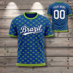 Conjunto de Camiseta de Fútbol Unisex para la Copa Mundial de Fútbol Brasil 2035, Diseño con la Bandera, para Aficionados al Fútbol, Varios Colores, Regalo para el Día del Partido - Product Image 1